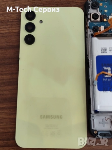 SAMSUNG A15 A155F 2 части Батерия кабел среден борд слушалка бутони звънец, снимка 4 - Резервни части за телефони - 51511282