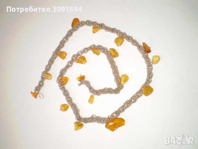 Винтидж  Дамско колие от естествен кехлибар, снимка 13 - Антикварни и старинни предмети - 40352341