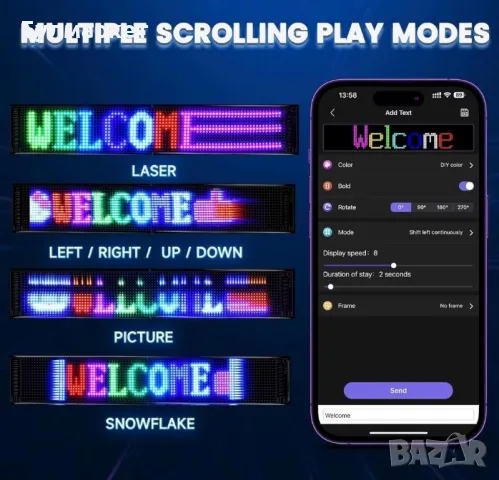 Гъвкаво Led рекламно табло, снимка 3 - Друга електроника - 47720551
