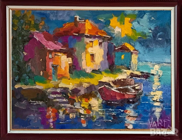 "Морски пейзаж", маслена картина, продавана от автора (c017)