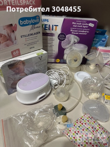 Две електрически помпи и аксесоари за мама и бебе , снимка 2 - Помпи за кърма - 51471306