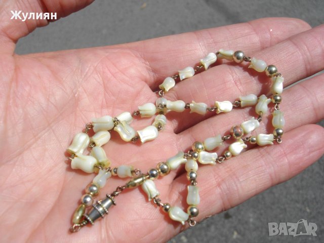 СТАР СЕДЕФЕН ГЕРДАН КОЛИЕ МОМИНА СЪЛЗА , снимка 6 - Антикварни и старинни предмети - 41853785