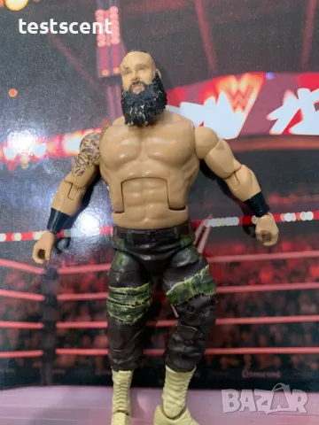 Екшън фигура WWE Braun Strowman Брон Строуман Elite Mattel играчка figure bald, снимка 2 - Колекции - 48829901