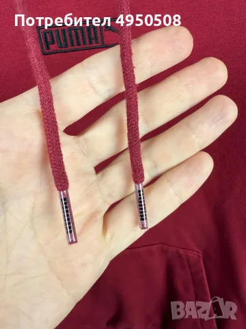 Мъжка памучна блуза с качулка „Puma“ с лого „Box Logo“, размер S, снимка 4 - Суичъри - 56120766