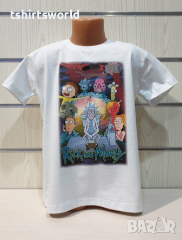 Нова детска тениска с дигитален печат Рик и Морти (Rick & Morty)