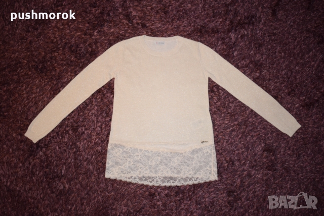 GUESS Women's blouse with lace Sz XS, снимка 1