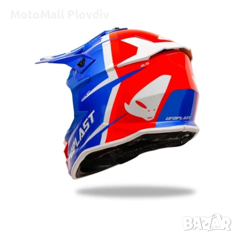 UFO Каска Intrepid Blue/Red/White , снимка 3 - Аксесоари и консумативи - 51759089