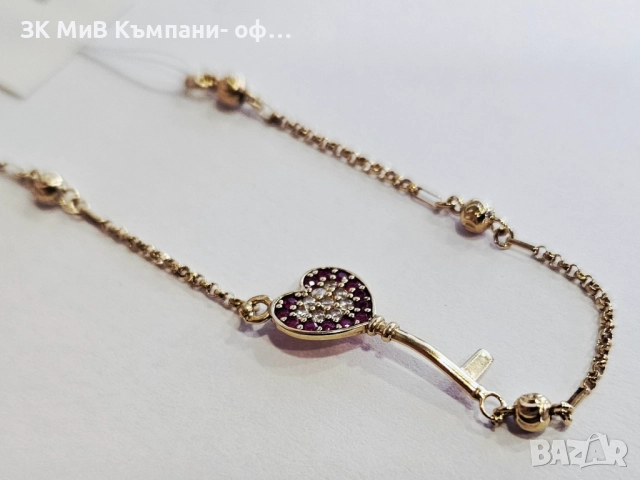 Златна гривна 2.2гр 06856-25, снимка 2 - Гривни - 52711065