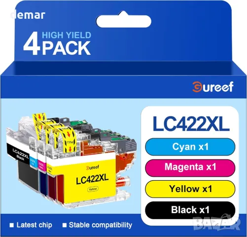 Мастилени касети Gureef LC422XL за Brother MFC-J5340DW, MFC-J6540DW, MFC-J5345DW, MFC-J5740DW