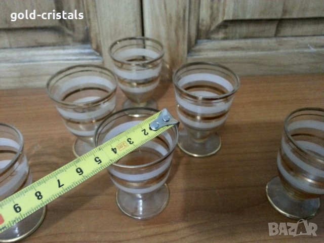 Стари стъклени чашки за ракия , снимка 3 - Антикварни и старинни предмети - 36017336