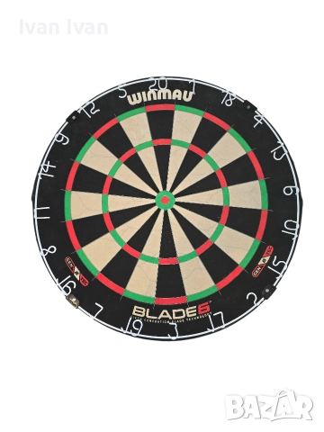 дъска за дартс winmau blade 6+дартс стрелички+калъф+поставка за дъската с лесно монтиране 