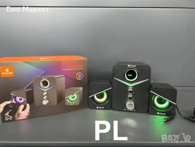 Тонколони Kisonli U-3100, AUX, 3W+2x2W, Black - 22223 - Гаранция 24 месеца , снимка 5 - Тонколони - 49286146