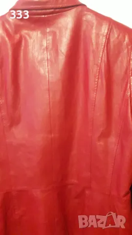 Дамско червено сако /яке / - естествена кожа , снимка 2 - Якета - 50255440