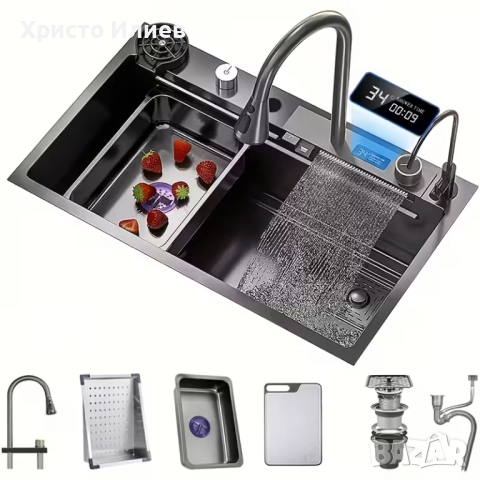 Мивка Голяма Кухненска Луксозна Мултифункционална 75см х 45см