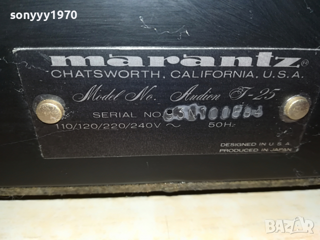 MARANTZ J-25 TUNER-USA/JAPAN-ВНОС SWISS 2603222012, снимка 10 - Ресийвъри, усилватели, смесителни пултове - 36240411