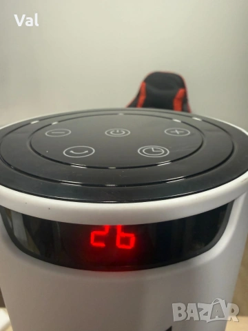 Вентилаторна печка 2-в-1 с керамичен нагревател, осцилация 60°, дистанционно и LED дисплей, снимка 13 - Отоплителни печки - 53689838