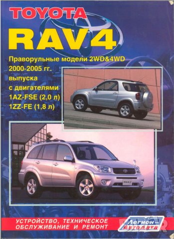 Toyota RAV 4 II 2000-2005 ДЯСНО КОРМИЛО,бенз.двиг-ли-устройство,техн.обсл.,ремонт (на CD)