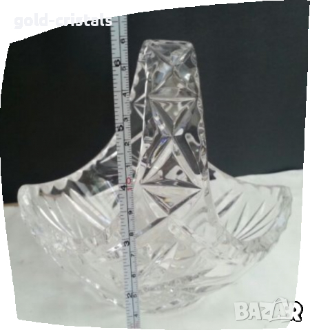 Кристална кошничка, снимка 4 - Антикварни и старинни предмети - 36174955