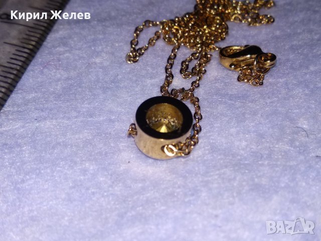 ИЗЯЩНО ПОЗЛАТЕНО КОЛИЕ със СКЪПОЦЕНЕН МЕДАЛЬОН ИСКРЯЩ ФАСЕТИРАН ХРИЗОЛИТ 38641, снимка 13 - Колиета, медальони, синджири - 41622896