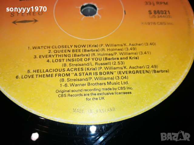 ПОРЪЧАНА-BARBRA STREISAND & KRIS KRISTOFFERSON MADE IN ENGLAND 0604221942, снимка 18 - Грамофонни плочи - 36368927