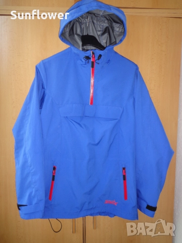 Дамско ветроустойчиво синьо яке с качулка анорак SWIX, размер M  , снимка 15 - Якета - 51870781