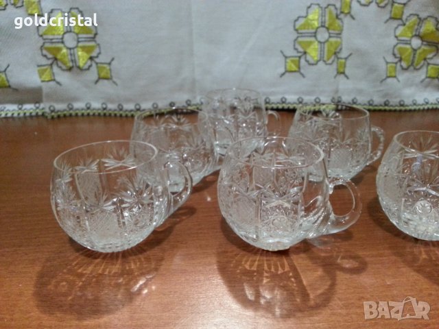 Кристални чаши , снимка 3 - Антикварни и старинни предмети - 44465822
