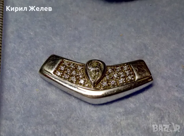 CANISA 925 ШАРМАНТЕН СКЪПОЦЕНЕН СРЕБЪРЕН ПЕНДАНТ РОДИРАНО СРЕБРО 925 с ПРЕКРАСНИ ЦИРКОНИ 60351, снимка 10 - Колиета, медальони, синджири - 50340575