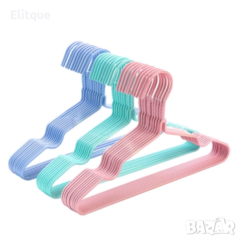 Комплект от 10 броя метални закачалки в различни цветове, според наличността на склада ??, снимка 3 - Други стоки за дома - 52862508