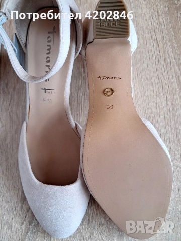 Tamaris Естествен велур , снимка 9 - Дамски обувки на ток - 53686306
