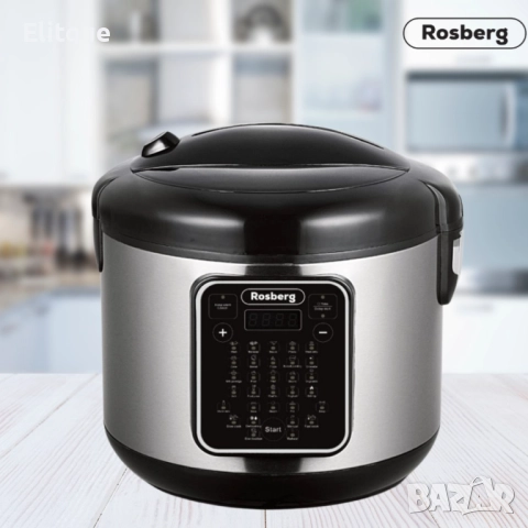 Мултикукър с 31 програми Rosberg, 780W, 5L, Незалепващо покритие, Инокс 2 ГОДИНИ ГАРАНЦИЯ, снимка 7 - Други - 52894883