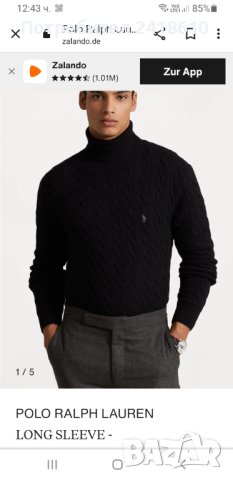 POLO Ralph Lauren Cable Wool / Cashmere POLO Mens Size M НОВО! ОРИГИНАЛ! Мъжки Пуловер Поло!, снимка 5 - Пуловери - 44459093