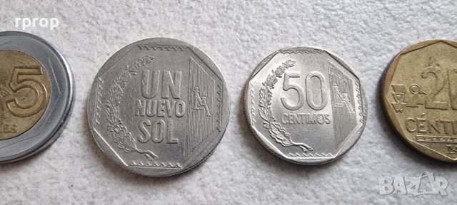 Монети .Перу. 10, 20, 50 сентимос. 1 и 5 солес. 5 бройки., снимка 3 - Нумизматика и бонистика - 42617891