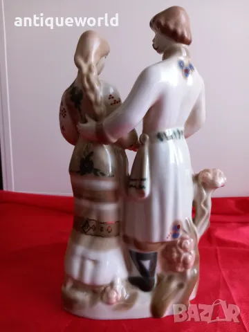 Голяма Стара РУСКА Порцеланова Статуетка,Маркирана, снимка 2 - Антикварни и старинни предмети - 47901128