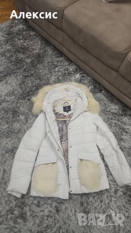 Зимно яке с бяло зайче (естествено) , снимка 2 - Якета - 52139260