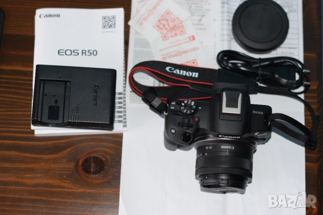 Нов фотоапарат Canon EOS R50 + Canon RF-S 18-45mm f / 4.5-6.3 IS STM , снимка 4 - Фотоапарати - 53003547