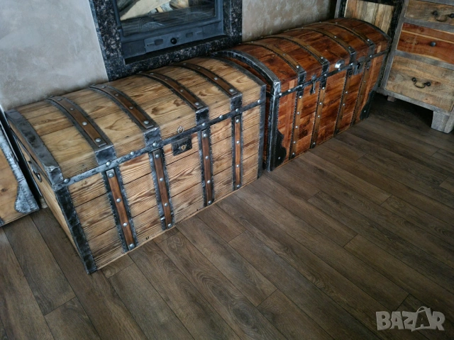 Стар дървен сандък/ракла/скрин, снимка 2 - Антикварни и старинни предмети - 52441208