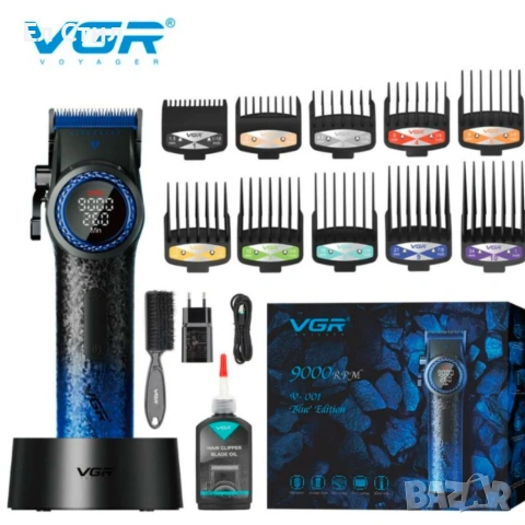 Професионална машинка за подстригване VGR PRO V-001 Blue Edition 3109