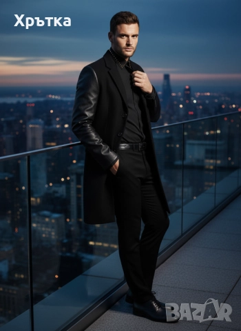 Versace x H&M - Оригинално мъжко палто размер 46 / S, снимка 2 - Палта - 47777331