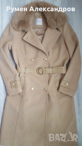 Дамско палто GUESS AMELIA Beige в размер М, снимка 17 - Палта, манта - 53119967