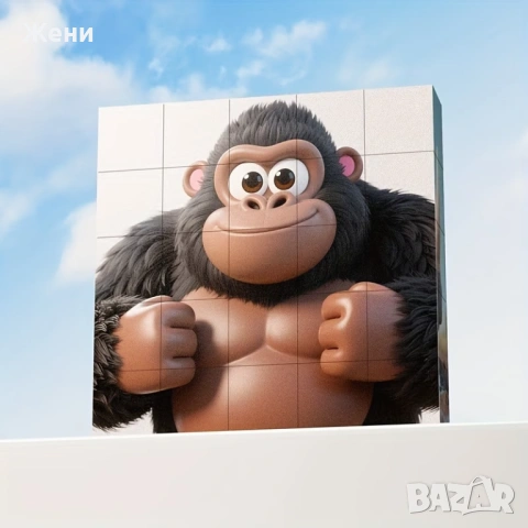 Магнитен пъзел „Животни“, 25 броя кубчета, снимка 9 - Игри и пъзели - 52411292