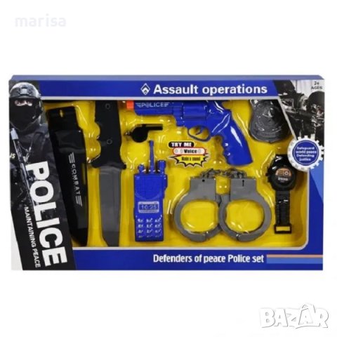 Полицейски комплект, с механичен пистолет, в кутия Код: 394721