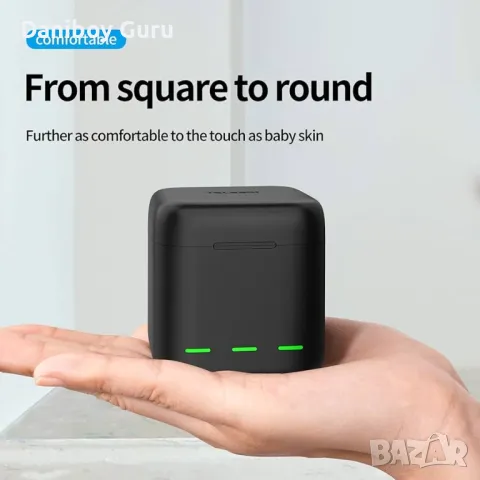 GoPro Hero 12 11 10 9  батерии 3бр зарядно устройство TELESIN  преносимо 3-канално зарядно, снимка 3 - Батерии, зарядни - 48787658