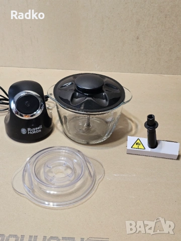 Чопър Russell Hobbs Matte Black – мини кухненски чопър 200W