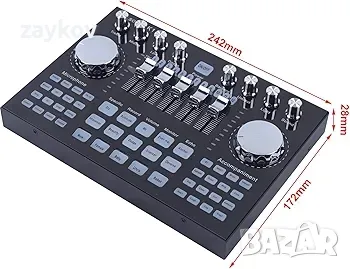 Звукова карта, K1 звукова карта на живо и аудио интерфейс, многофункционален Bluetooth звуков миксер, снимка 2 - Друга електроника - 48267921