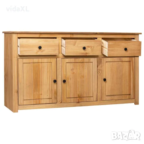 vidaXL Сайдборд, 135x40x80 см, бор масив, стил Панама, снимка 2 - Бюфети - 56146518