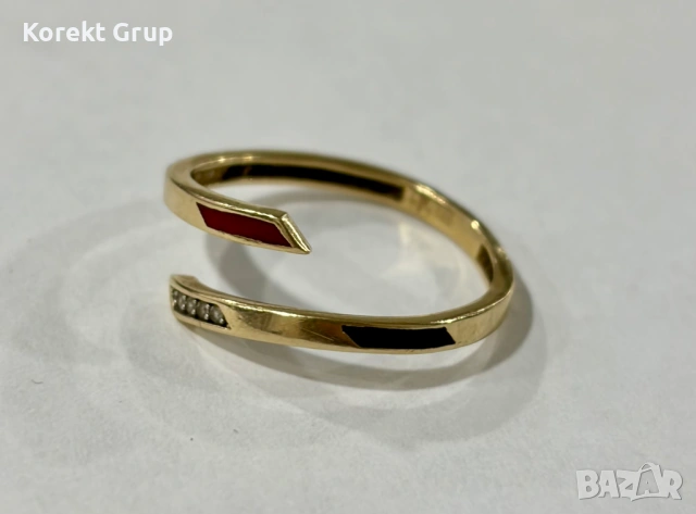 Златен пръстен 1.7 грама 14 карата 585, снимка 5 - Пръстени - 53037490