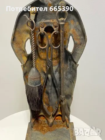 Старинна поставка за камина, снимка 2 - Антикварни и старинни предмети - 48490443