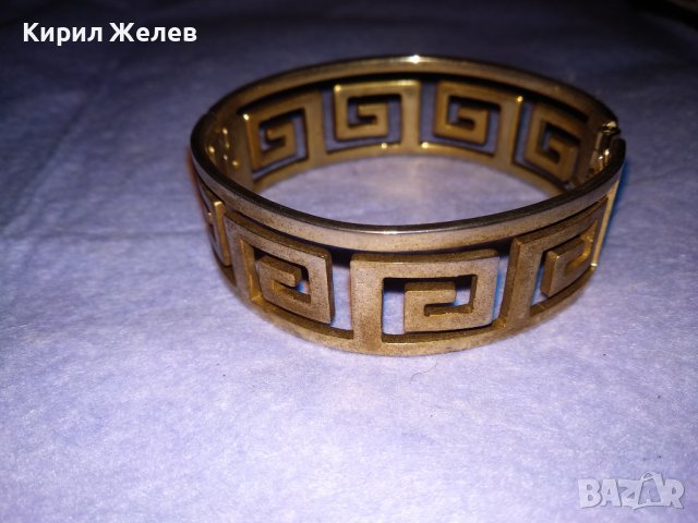 ПОЗЛАТЕНА АЖУРНА ВИНТИДЖ ГРИВНА от БЛАГОРОДНА НЕРЪЖДАЕМА СТОМАНА 38343, снимка 7 - Гривни - 41192283