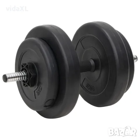 vidaXL Щанга и дъмбел с тежести 60 кг, снимка 5 - Фитнес уреди - 56146588
