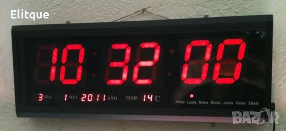 Голям електронен часовник за стена JH3615